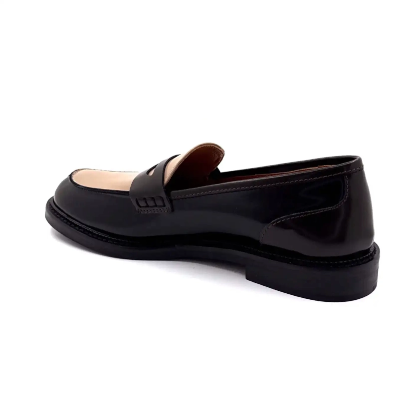 Piele lăcuită gri- Ivoire 9000, culoare cafea neagră Ivoire Chaussures