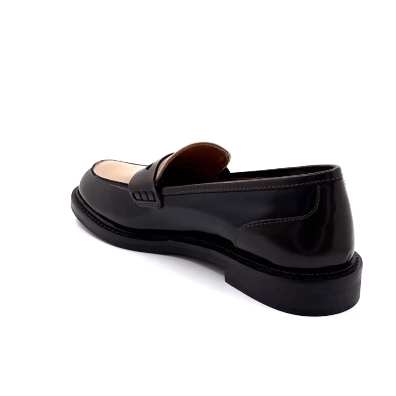 Ivoire 9000-Grey Cuir Vernis Noir Café Ivoire Chaussures