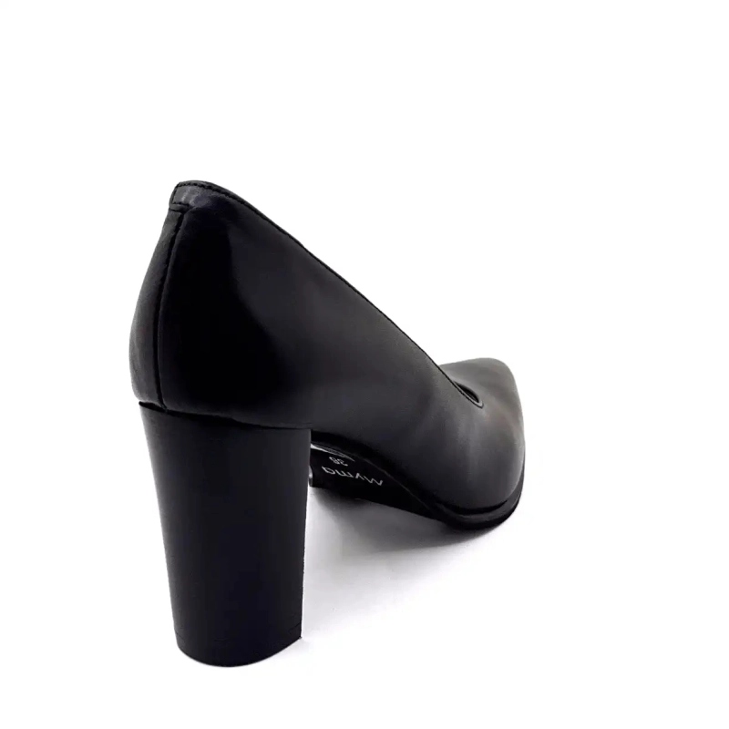 Myma 8526 Schwarzes Leder Ivoire Chaussures