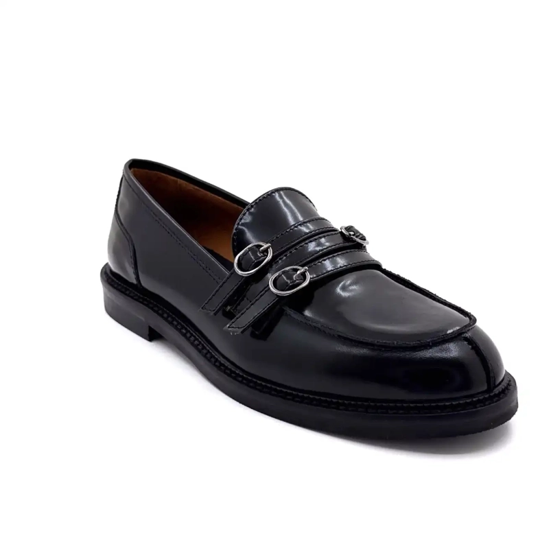 Couro Preto Esmaltado Ivoire 9022 Ivoire Chaussures