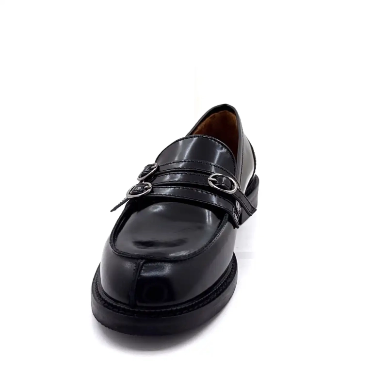 Ivoire 9022 Black Glazed Leather Ivoire Chaussures