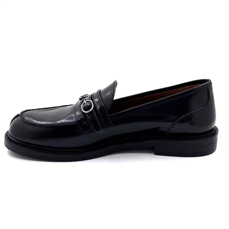 Ivoire 9022 svart glasert skinn Ivoire Chaussures