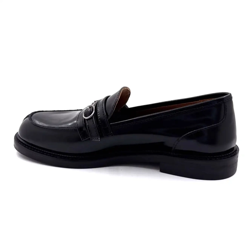Ivoire 9022 Black Glazed Leather Ivoire Chaussures