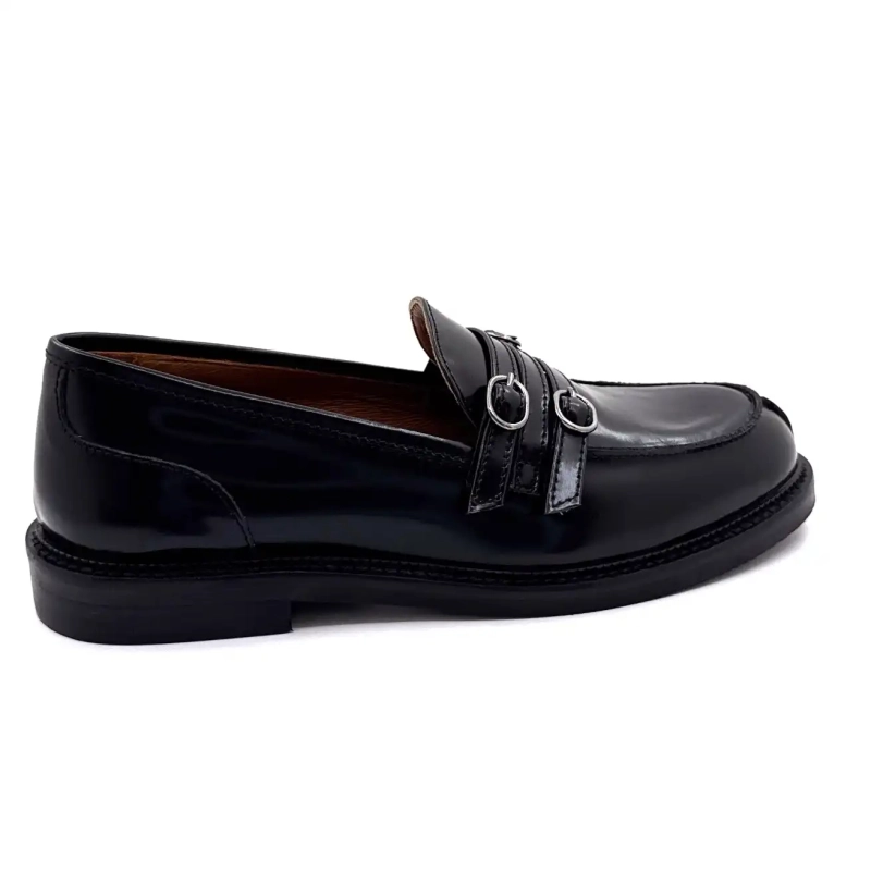 Ivoire 9022 Schwarzes Glanzleder Ivoire Chaussures