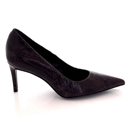 Guglielmo Rotta Aurora Bruin Python Lakleer Ivoire Chaussures