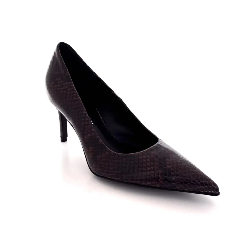 Guglielmo Rotta Aurora Couro envernizado marrom Python Ivoire Chaussures