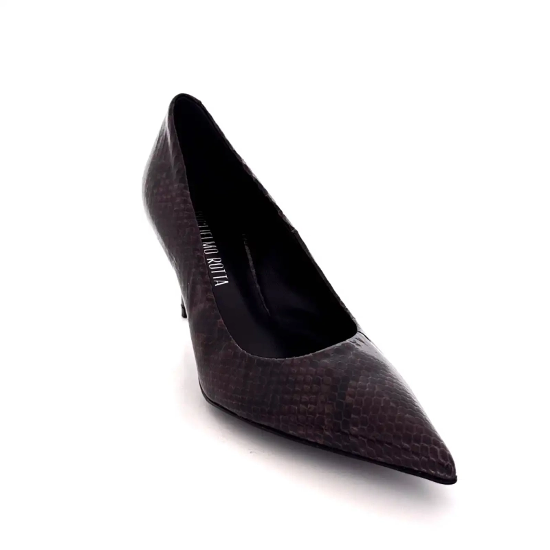 Guglielmo Rotta Aurora barna Python lakkbőr Ivoire Chaussures