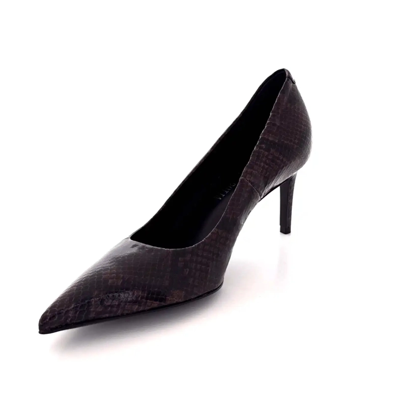 Guglielmo Rotta Charol Pitón Marrón Aurora Ivoire Chaussures