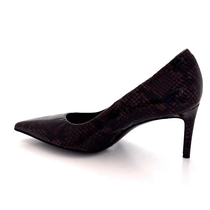 Guglielmo Rotta Aurora Bruin Python Lakleer Ivoire Chaussures