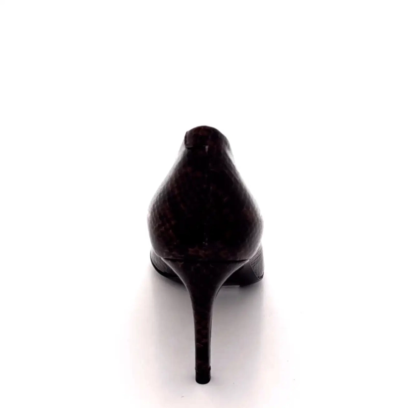 Guglielmo Rotta Pelle Verniciata Pitone Marrone Aurora Ivoire Chaussures