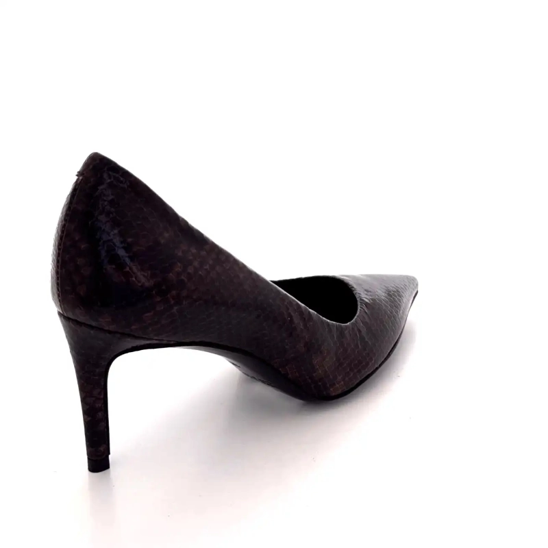 Skóra patentowa Guglielmo Rotta Aurora Brown Python Ivoire Chaussures