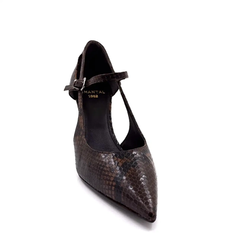 Chantal 2729 Barna Hüllőbőr Ivoire Chaussures