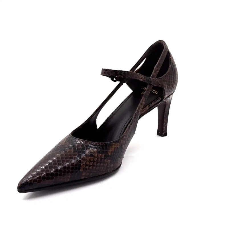 Chantal 2729 Barna Hüllőbőr Ivoire Chaussures