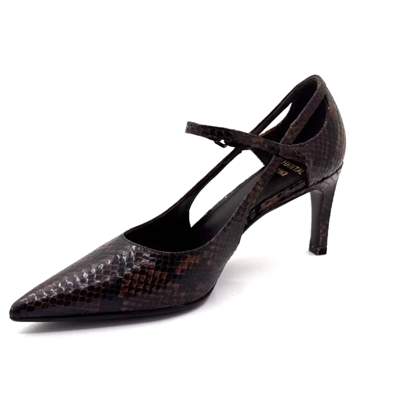 Chantal 2729 Piele de reptilă maro Ivoire Chaussures