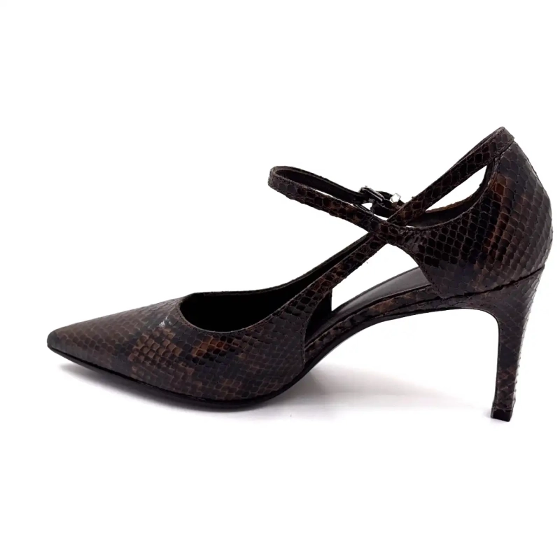 Chantal 2729 Cuero de reptil marrón Ivoire Chaussures