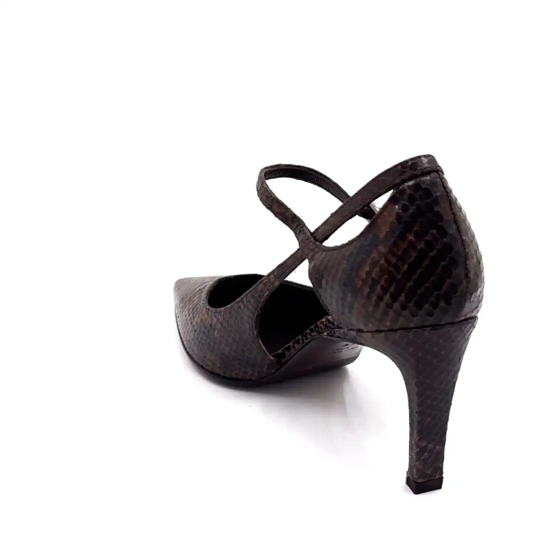 Chantal 2729 Piele de reptilă maro Ivoire Chaussures