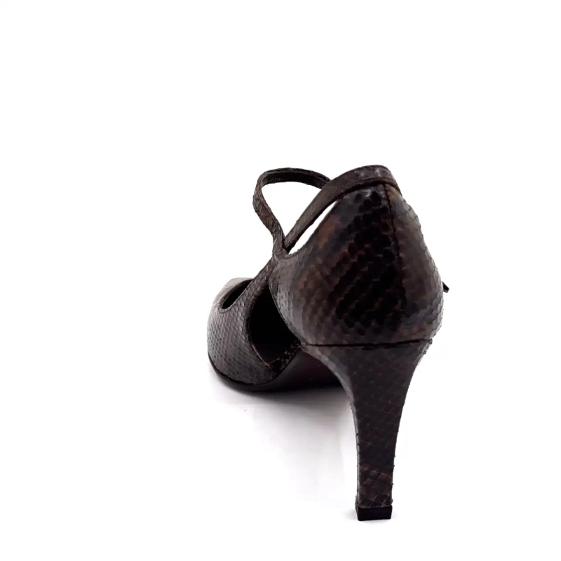 Chantal 2729 Piele de reptilă maro Ivoire Chaussures