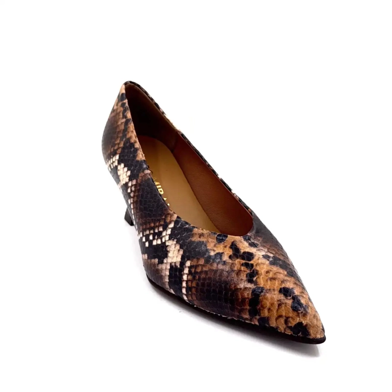 Pedro Miralles 29370 Cuir Reptile Marron Ivoire Chaussures