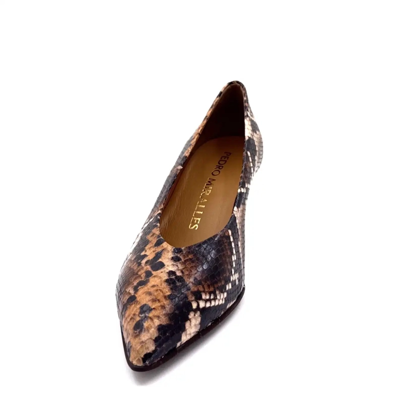 Pedro Miralles 29370 Brązowa skóra gadów Ivoire Chaussures