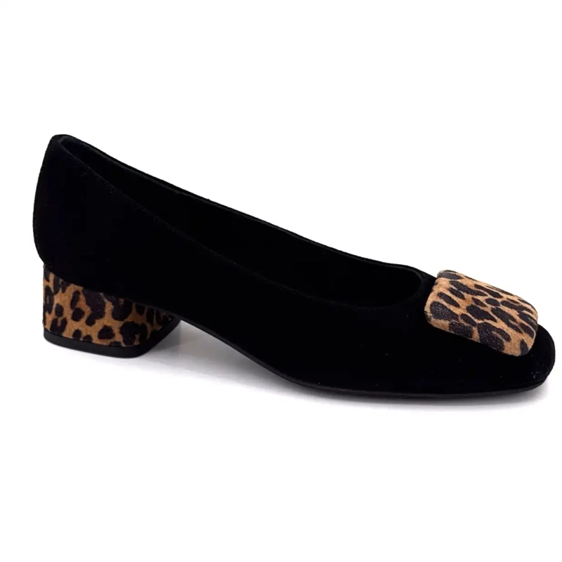 Sharks Kefir Velvet Leather Zwart & Leo Ivoire Chaussures