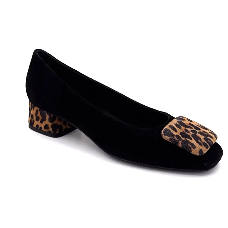 Sharks Kefir Velvet Läder Svart & Leo Ivoire Chaussures