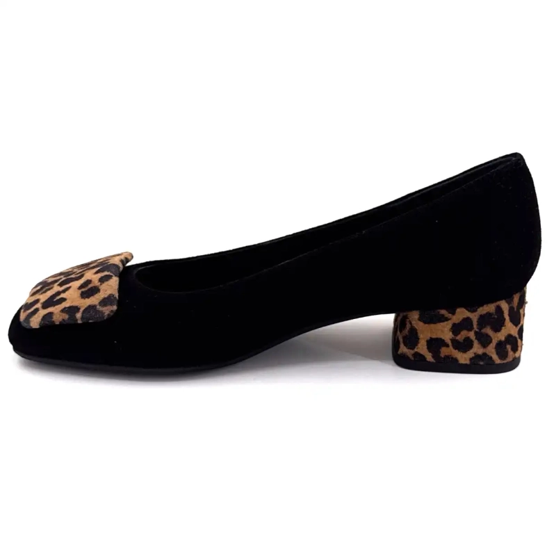 Sharks Kefir Velvet Leder Schwarz & Leo Ivoire Chaussures