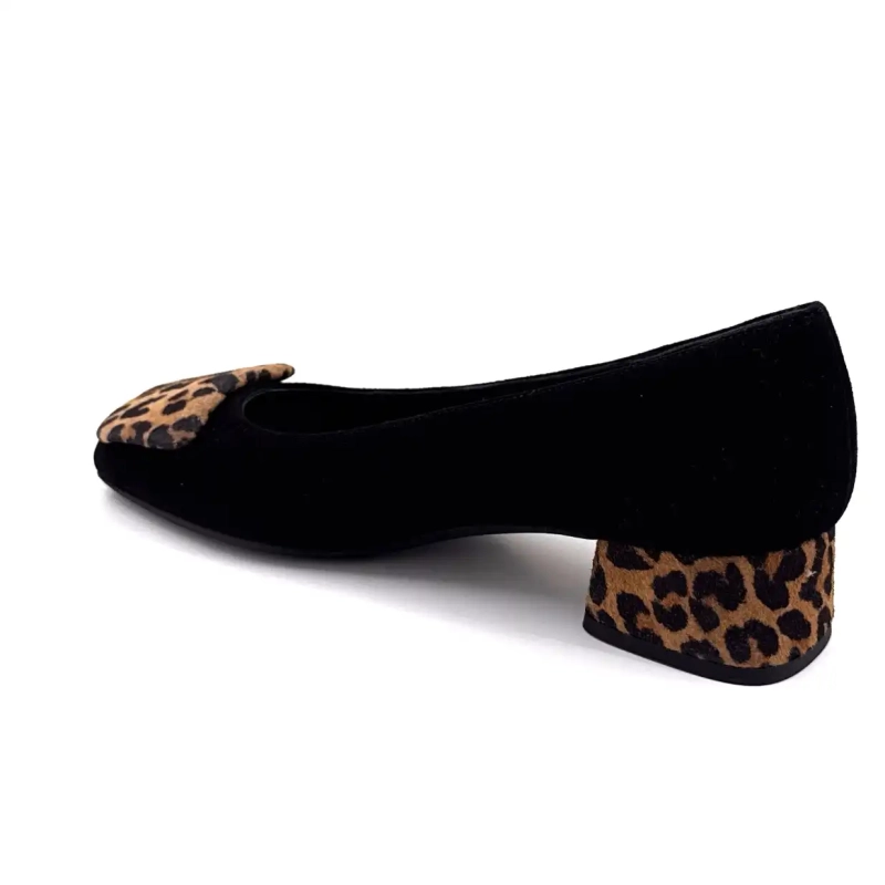 Sharks Kefir Velvet Leather Μαύρο & Λεοπάρ Ivoire Chaussures