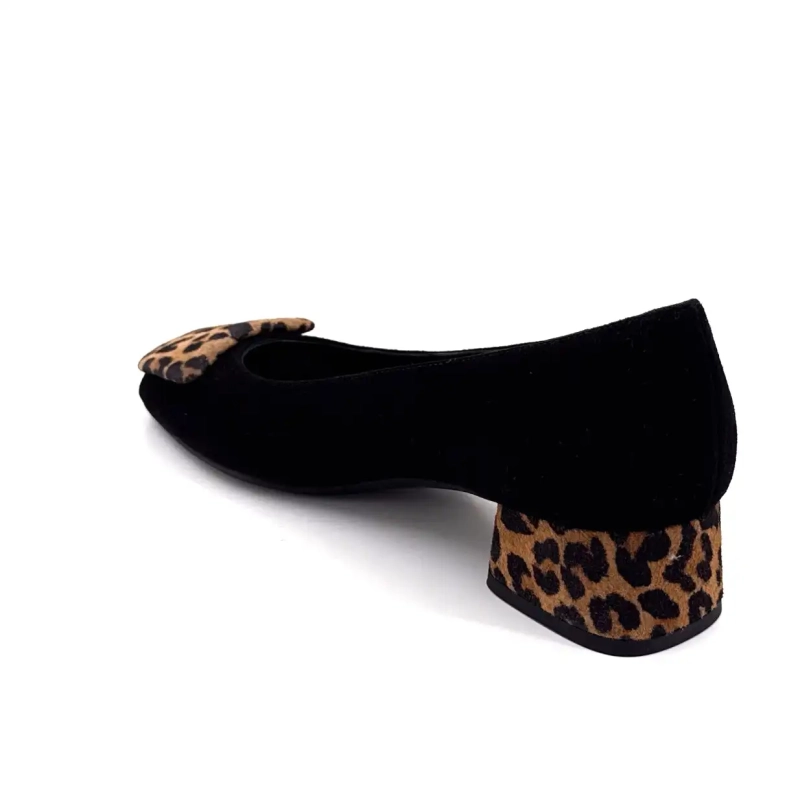 Sharks Kefir Velvet Leder Schwarz & Leo Ivoire Chaussures