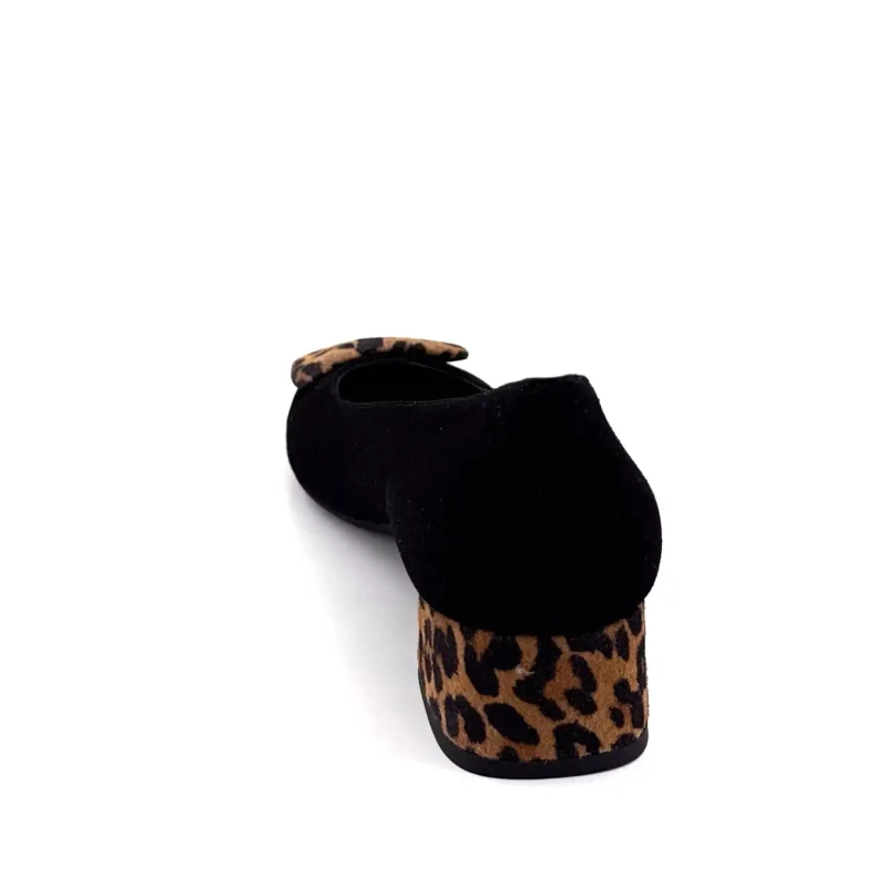 Sharks Kefir Velvet Leather Μαύρο & Λεοπάρ Ivoire Chaussures