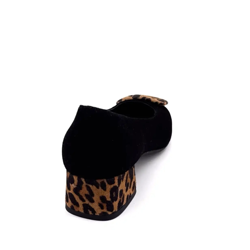 Sharks Kefir Velvet Leather Black & Leo Ivoire Chaussures