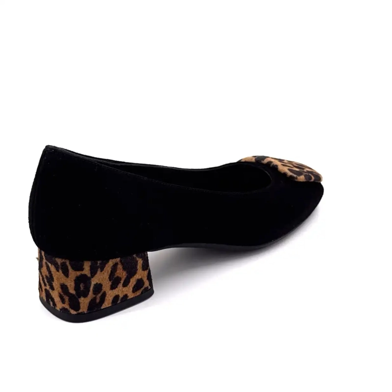 Sharks Kefir Velvet Couro Preto e Leão Ivoire Chaussures