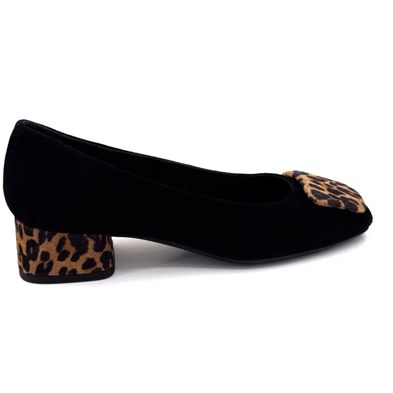 Sharks Kefir Velvet Læder Sort & Leo Ivoire Chaussures