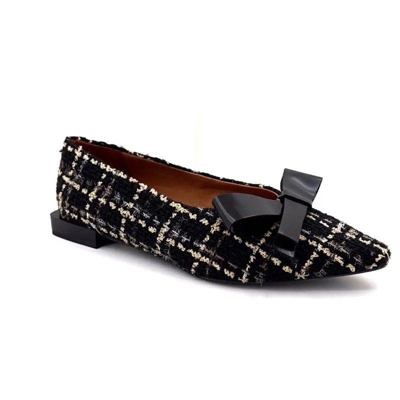 Angel Alarcon 25513 Fekete Arany Textil Ivoire Chaussures