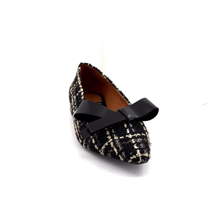 Angel Alarcon 25513 Czarno-złota tkanina Ivoire Chaussures