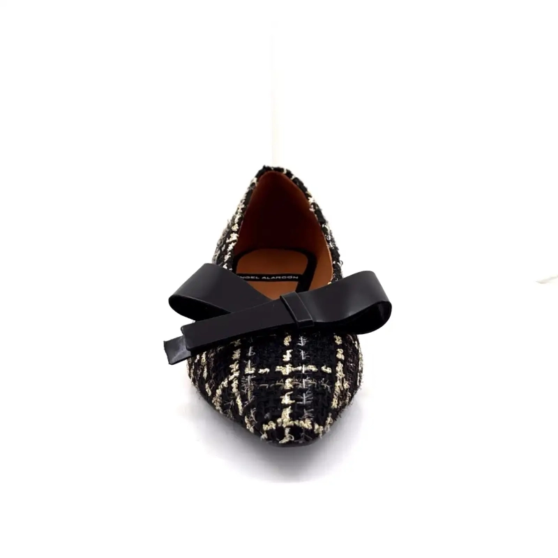 Angel Alarcon 25513 Μαύρο Χρυσό Ύφασμα Ivoire Chaussures