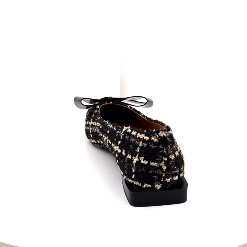 Angel Alarcon 25513 Zwart Goud Textiel Ivoire Chaussures