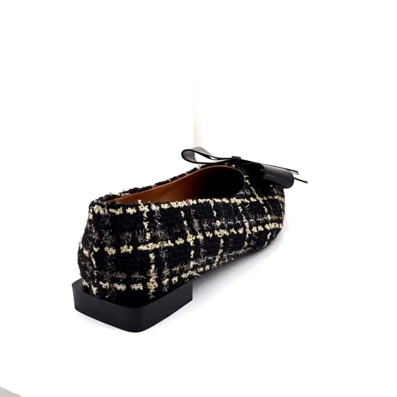 Angel Alarcon 25513 Black Gold Textile Ivoire Chaussures