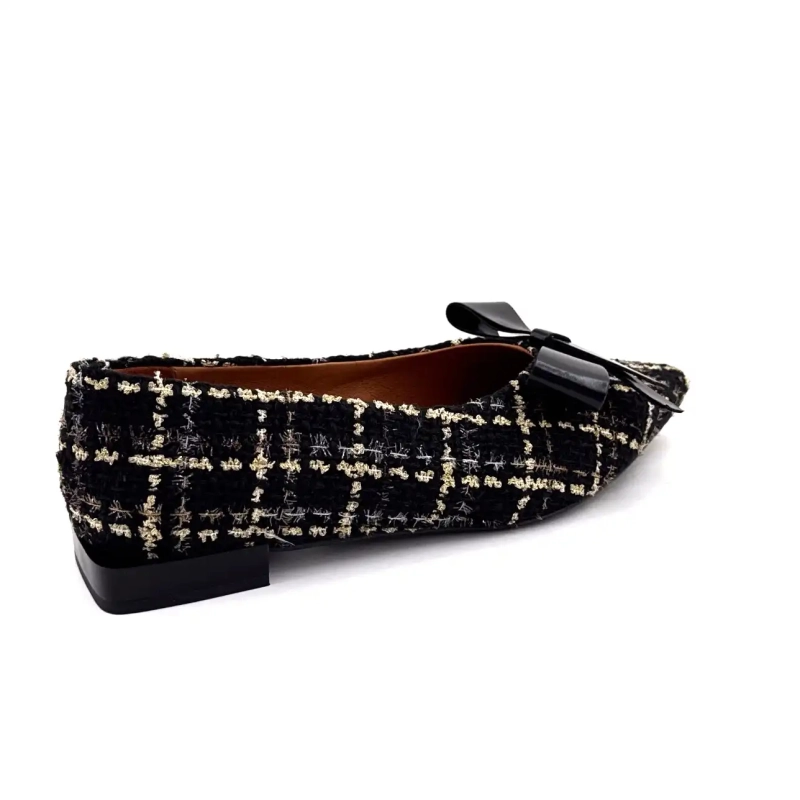 Angel Alarcon 25513 Tessuto Nero Oro Ivoire Chaussures