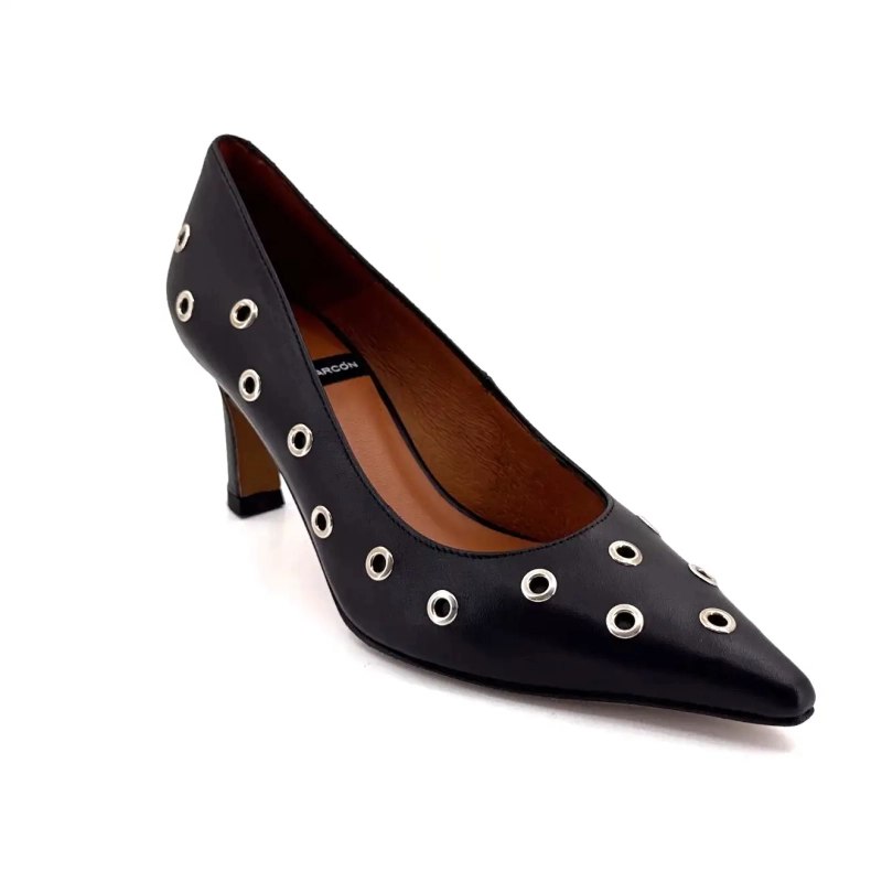 Angel Alarcon 25557 Cuir Noir Ivoire Chaussures