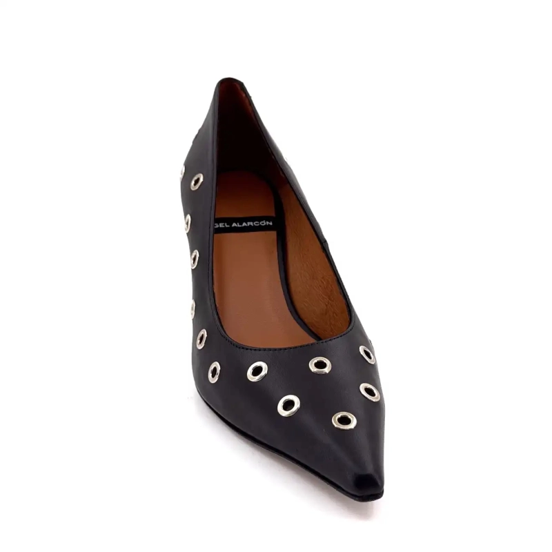 Angel Alarcon 25557 Pelle Nera Ivoire Chaussures