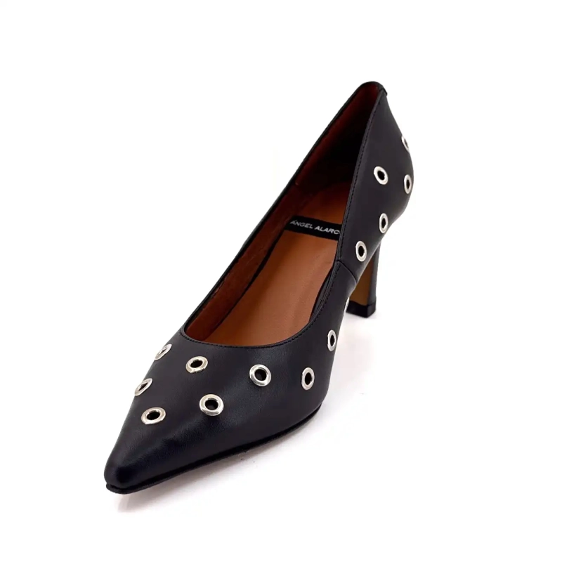 Ángel Alarcón 25557 Cuero Negro Ivoire Chaussures