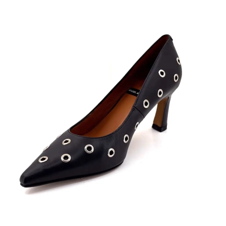 Angel Alarcon 25557 Cuir Noir Ivoire Chaussures