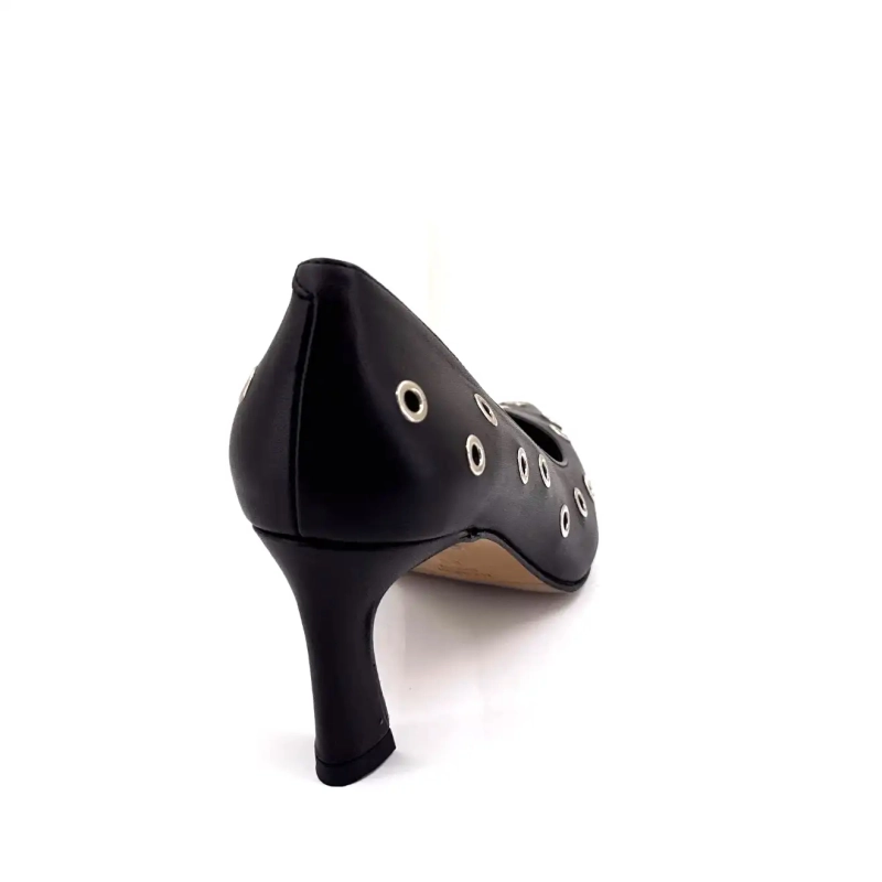 Angel Alarcon 25557 Pelle Nera Ivoire Chaussures