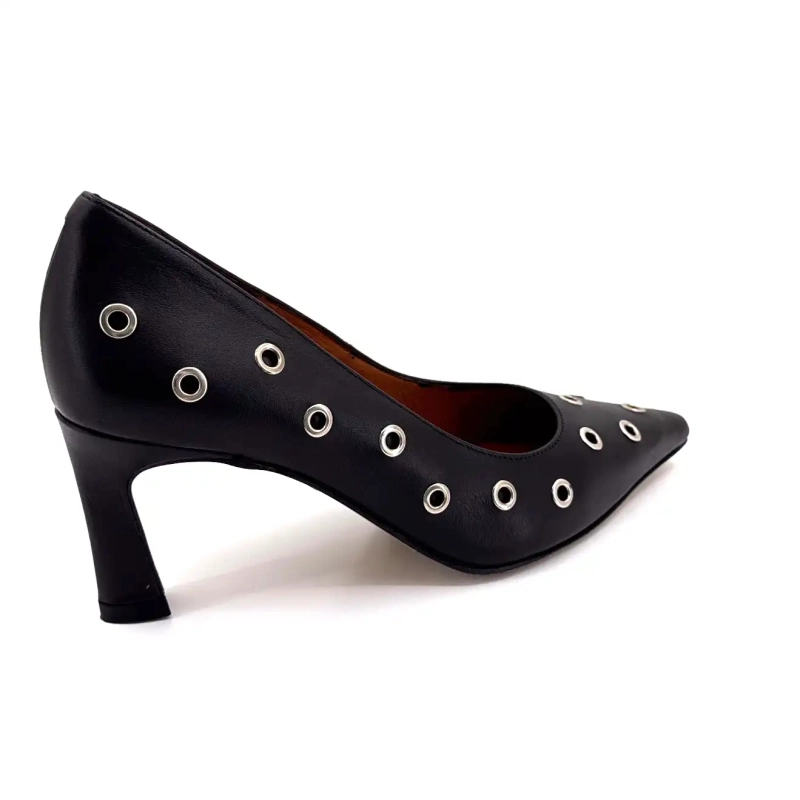 Angel Alarcon 25557 Svart Lær Ivoire Chaussures