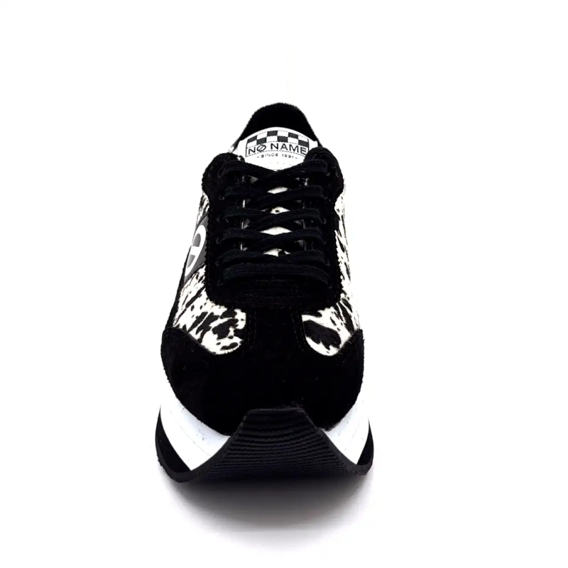 No Name Flex M Jogger Fekete Szarvasbőr Tehénmintás Ivoire Chaussures