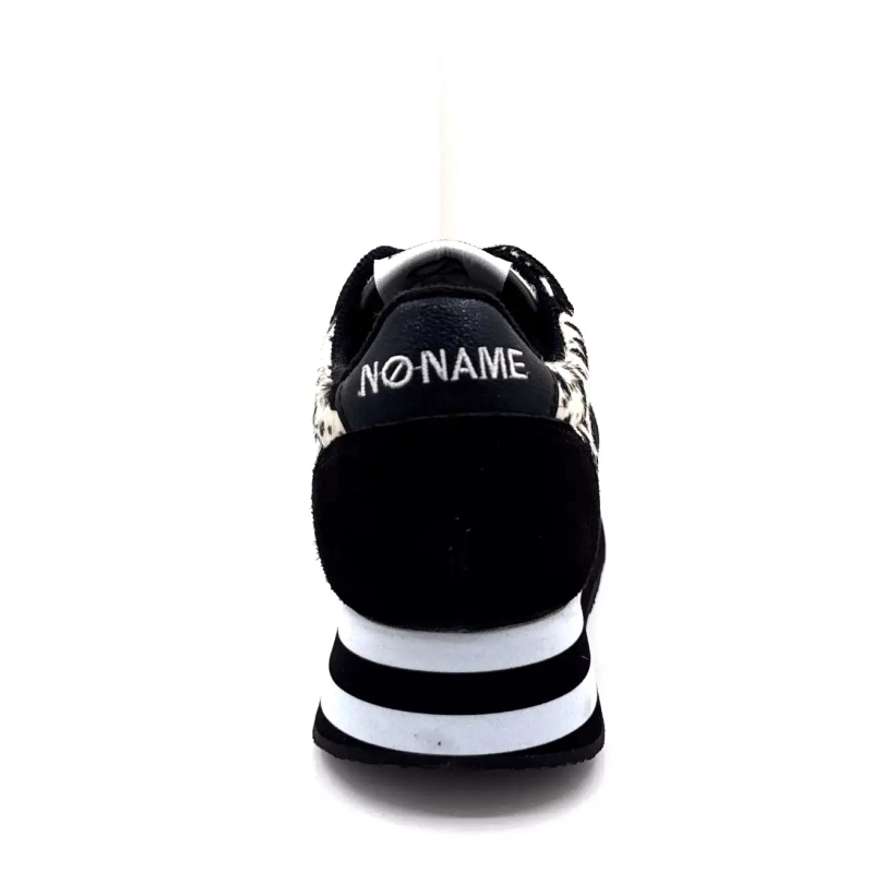 No Name Flex M Jogger Daim Noir Imprimé Vache Ivoire Chaussures