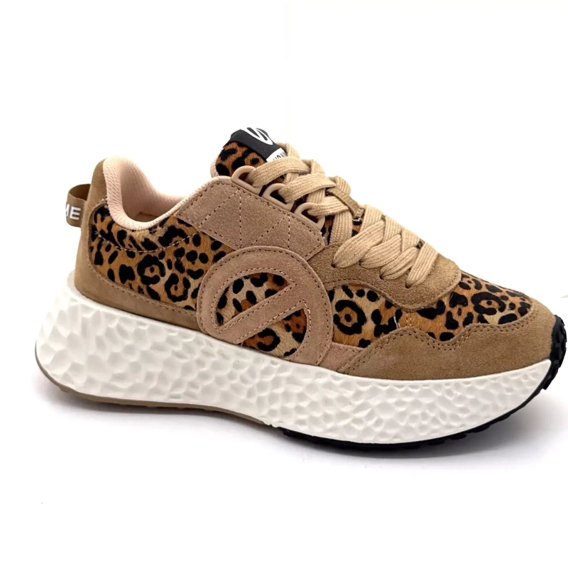 No Name Carter Jogger velúr mogyoróbarna Leo Ivoire Chaussures