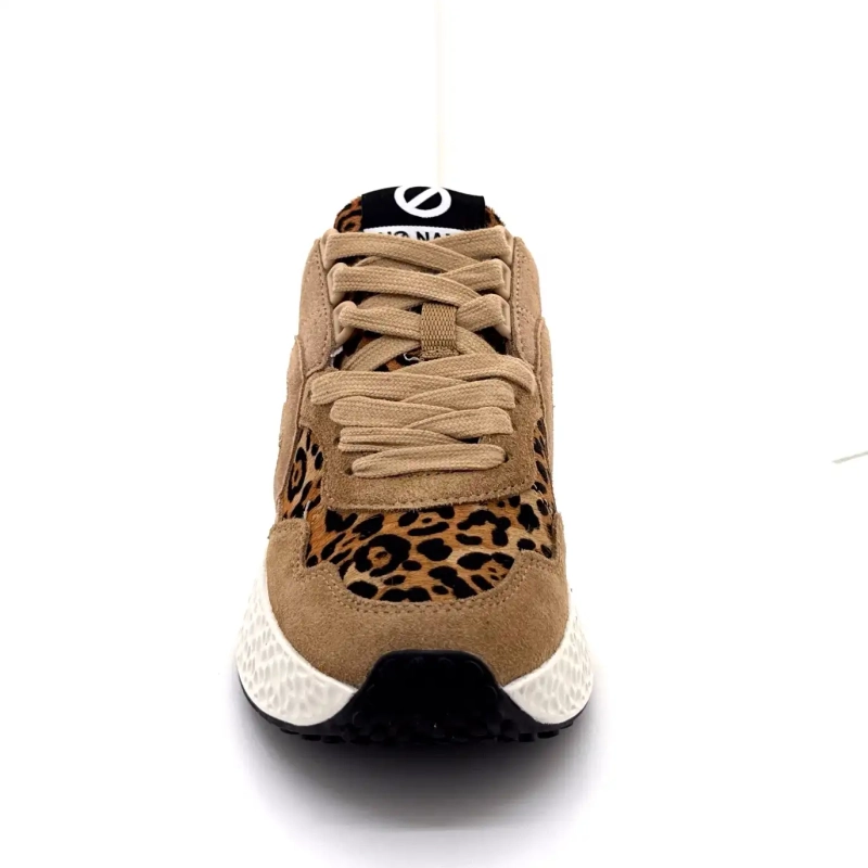 No Name Carter Jogger Suede Hazelnoot Leo Ivoire Chaussures