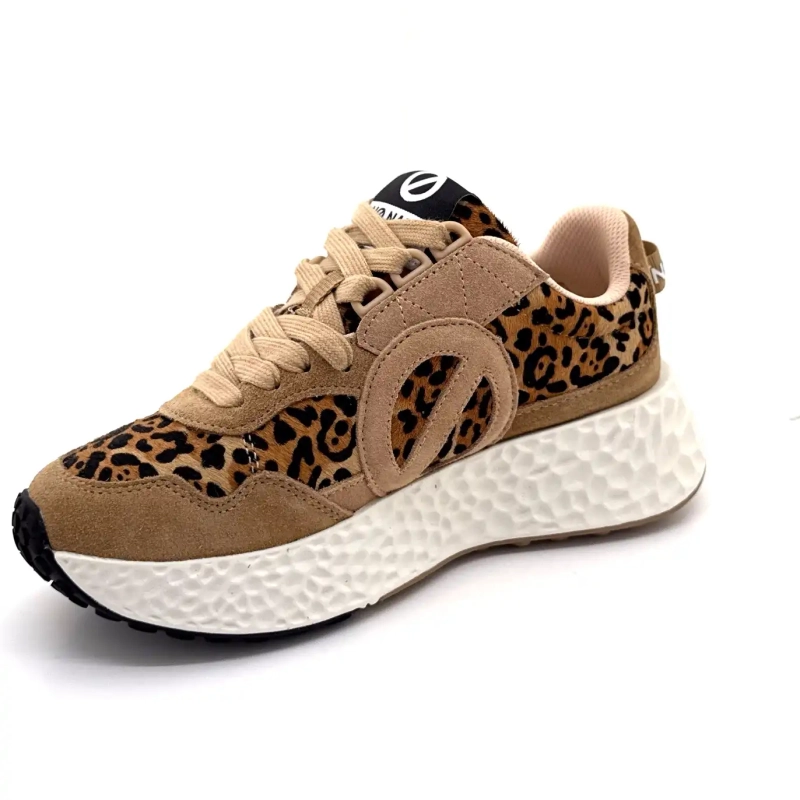 No Name Carter Jogger Daim Noisette Léo Ivoire Chaussures