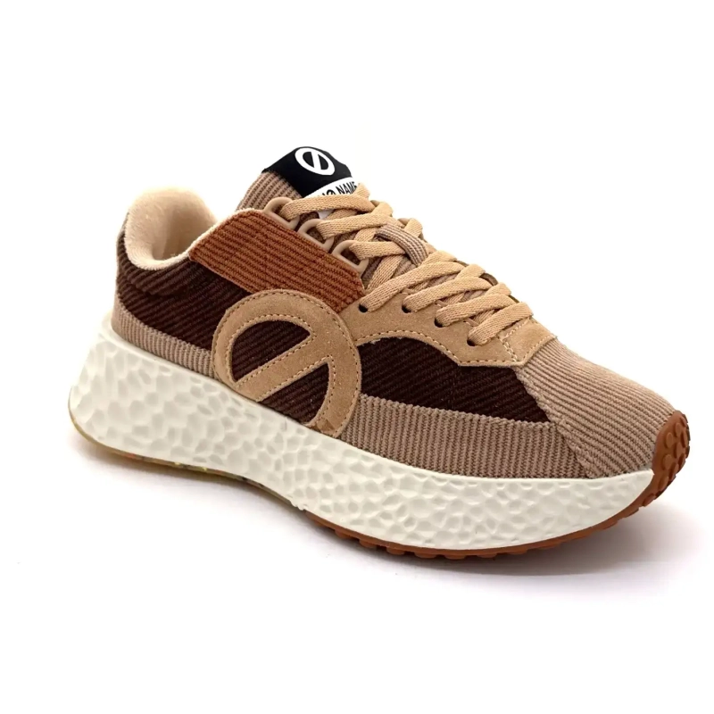 No Name Carter Runner Brown Velvet Ivoire Chaussures